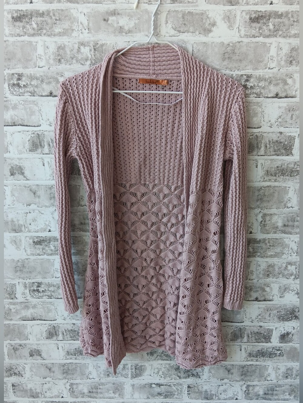 dusty pink cardigan
